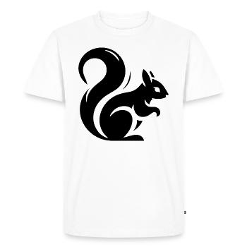 Minimalist Squirrel Silhouette - Men's Premium Organic T-Shirt - white - Front - Nico (187cm)