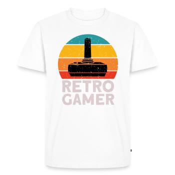 Retro Gamer pour les fans de consoles de jeux - T-shirt Premium bio Homme - blanc - Devant - Nico (187cm)