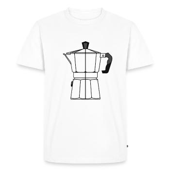 T-shirt espresso #nofilter café - T-shirt Premium bio Homme - blanc - Devant - Nico (187cm)