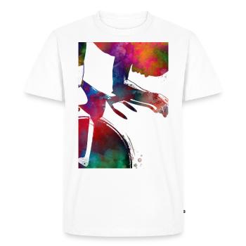 cycling sport art - Men's Premium Organic T-Shirt - white - Front - Nico (187cm)