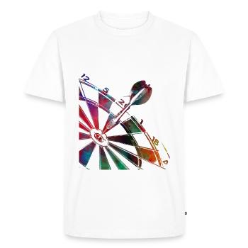 fléchettes sport art - T-shirt Premium bio Homme - blanc - Devant - Nico (187cm)