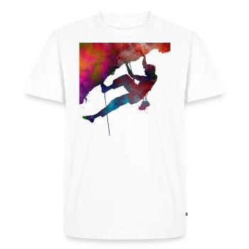 sport d'escalade - T-shirt Premium bio Homme - blanc - Devant - Nico (187cm)