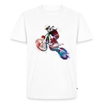 art du sport automobile - T-shirt Premium bio Homme - blanc - Devant - Nico (187cm)