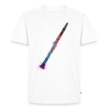 clarinette #clarinette #musique - T-shirt Premium bio Homme - blanc - Devant - Nico (187cm)