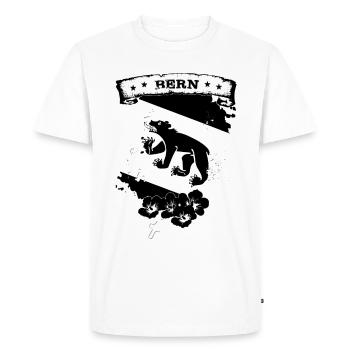 Bern - Men's Premium Organic T-Shirt - white - Front - Nico (187cm)