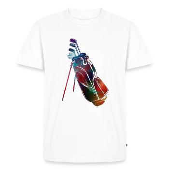 #golf #sport sportive des joueurs de golf - T-shirt Premium bio Homme - blanc - Devant - Nico (187cm)