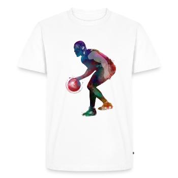 #sport de basket-ball - T-shirt Premium bio Homme - blanc - Devant - Nico (187cm)