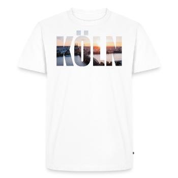 HORIZON DE COLOGNE. - T-shirt Premium bio Homme - blanc - Devant - Nico (187cm)