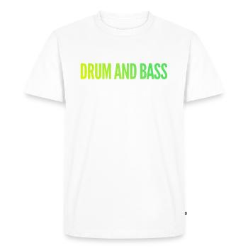 Green Gradient Drum And Bass - Men's Premium Organic T-Shirt - white - Front - Nico (187cm)
