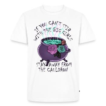 Horror Devil Witch Art T-Shirt Halloween - Men's Premium Organic T-Shirt - white - Front - Nico (187cm)