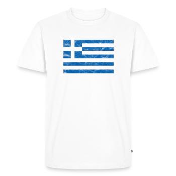 Grèce Grèce - T-shirt Premium bio Homme - blanc - Devant - Nico (187cm)