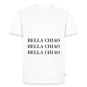 BELLA Ciao - Men's Premium Organic T-Shirt - white - Front - Nico (187cm)