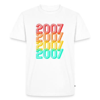 Children born in 2007 Born in 2007 Gift - Men's Premium Organic T-Shirt - white - Front - Nico (187cm)