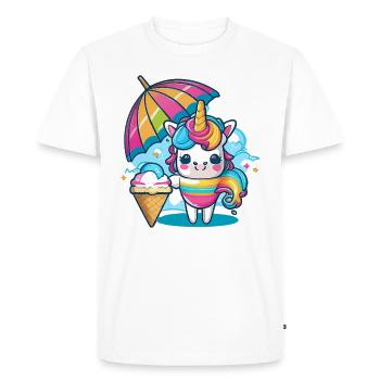 Unicorn Fantasy - Men's Premium Organic T-Shirt - white - Front - Nico (187cm)