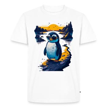 Pingouin mignon - T-shirt Premium bio Homme - blanc - Devant - Nico (187cm)