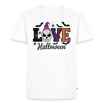 Halloween amour lettrage Gnome - T-shirt Premium bio Homme - blanc - Devant - Nico (187cm)