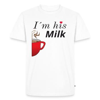 Paarshirt - Coffee & Milk, Coffee & Milk - Men's Premium Organic T-Shirt - white - Front - Nico (187cm)