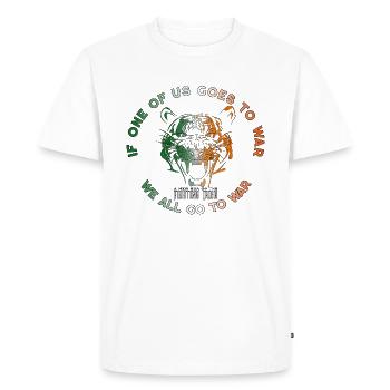 Combattre le tigre irlandais l'un de nous Nous partons tous en Irlande - T-shirt Premium bio Homme - blanc - Devant - Nico (187cm)