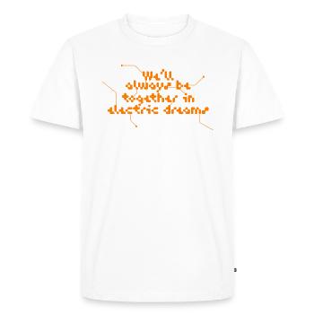 electric dreams - T-shirt Premium bio Homme - blanc - Devant - Nico (187cm)