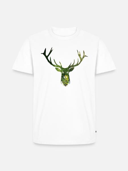 Schwarzwald Hirsch - Wald - Männer Premium Bio T-Shirt -