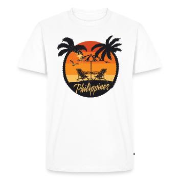 Backpacker Retro Philippines Voyage Asie du Sud-Est - T-shirt Premium bio Homme - blanc - Devant - Nico (187cm)