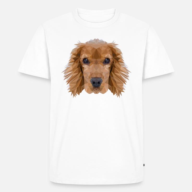 Cocker Spaniel Hund Polygondesign - Männer Premium Bio T-Shirt - undefined