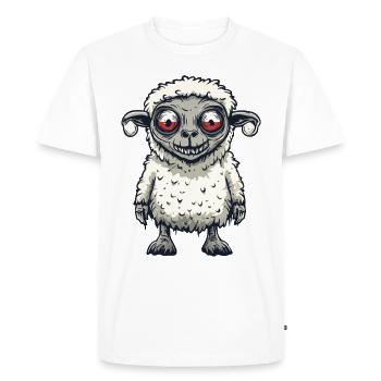 Sheep Halloween Comic Funny - Men's Premium Organic T-Shirt - white - Front - Nico (187cm)