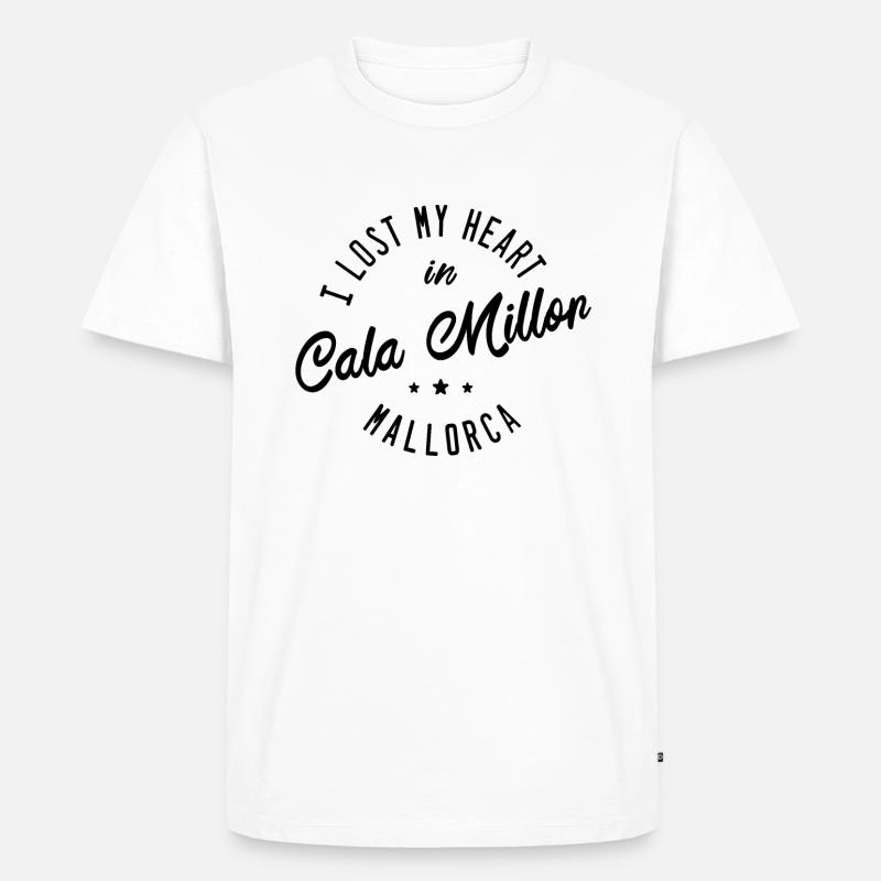 Cala Millor Mallorca - Männer Premium Bio T-Shirt - Weiß