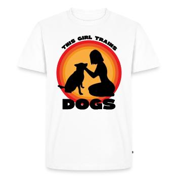 Dresseur professionnel pour chiens Tains Dogs Cute - T-shirt Premium bio Homme - blanc - Devant - Nico (187cm)