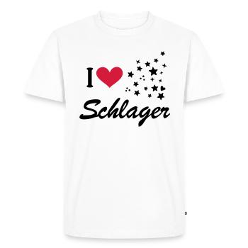 schlager - Männer Premium Bio T-Shirt - Weiß - Vorne - Nico (187cm)