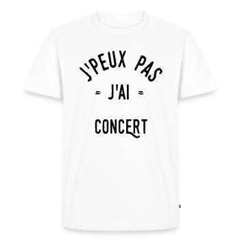 J’peux pas j’ai concert - T-shirt Premium bio Homme - blanc - Devant - Nico (187cm)