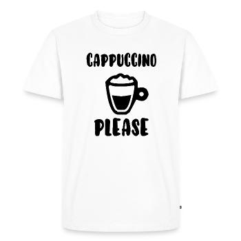 Cappuccino please - T-shirt Premium bio Homme - blanc - Devant - Nico (187cm)