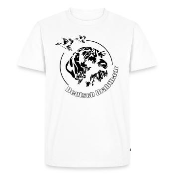 Allemand Wirehaired Pointer chien de chasse chien de chasse Wilsigns - T-shirt Premium bio Homme - blanc - Devant - Nico (187cm)