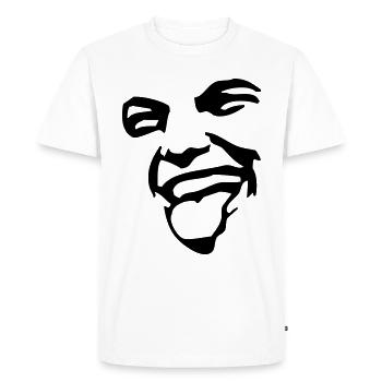 Face - Men's Premium Organic T-Shirt - white - Front - Nico (187cm)
