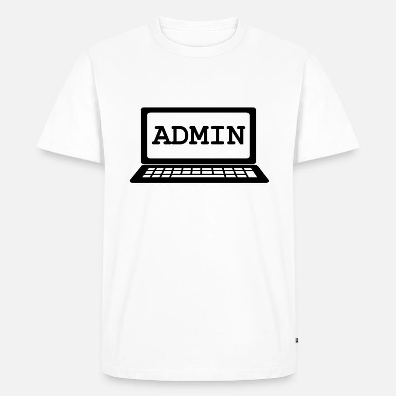 Admin Adminstrator IT Systemadmin - Männer Premium Bio T-Shirt - Weiß