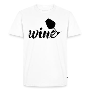 Vin - T-shirt Premium bio Homme - blanc - Devant - Nico (187cm)