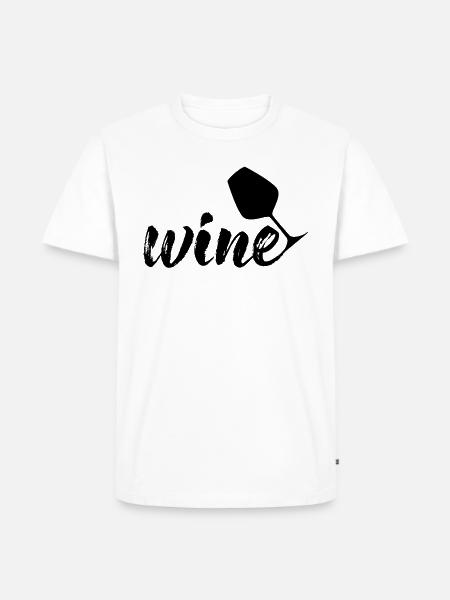 Wine - Men's Premium Organic T-Shirt - white