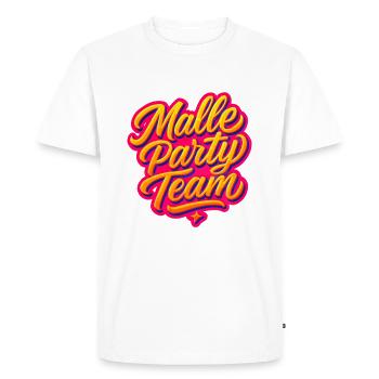 L’équipe Malle Party - T-shirt Premium bio Homme - blanc - Devant - Nico (187cm)