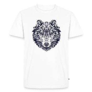 Wolf Design - T-shirt Premium bio Homme - blanc - Devant - Nico (187cm)