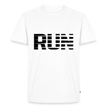 Run - T-shirt Premium bio Homme - blanc - Devant - Nico (187cm)