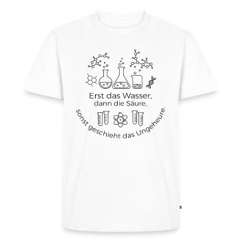 Professeur de chimie professeur de chimie - T-shirt Premium bio Homme - blanc - Devant - Nico (187cm)