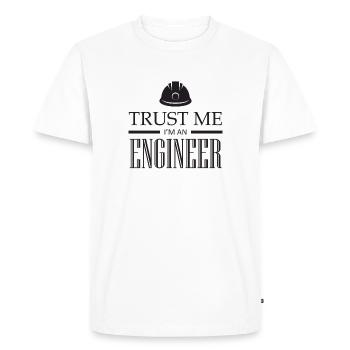 engineers shirt engineer - Men's Premium Organic T-Shirt - white - Front - Nico (187cm)