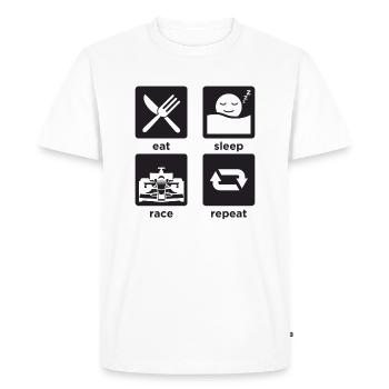 Racer shirt F1 race - Men's Premium Organic T-Shirt - white - Front - Nico (187cm)