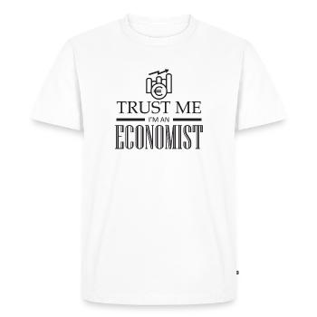 Économiste économiste économiste - T-shirt Premium bio Homme - blanc - Devant - Nico (187cm)