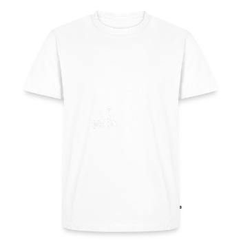 Faire du vélo avec mon Border Collie - T-shirt Premium bio Homme - blanc - Devant - Nico (187cm)
