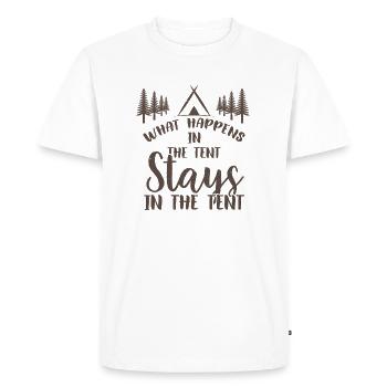 ce qui se passe dans la tente - T-shirt Premium bio Homme - blanc - Devant - Nico (187cm)