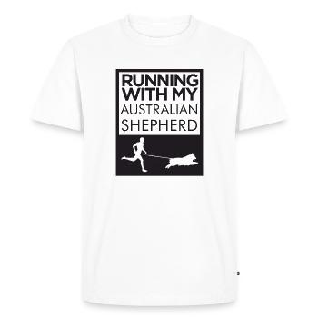 Race de chien de berger australien - T-shirt Premium bio Homme - blanc - Devant - Nico (187cm)