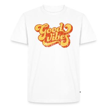 GV - Vintage Style Design - Men's Premium Organic T-Shirt - white - Front - Nico (187cm)