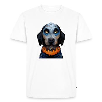 Halloween Bluetick Coonhound - T-shirt Premium bio Homme - blanc - Devant - Nico (187cm)