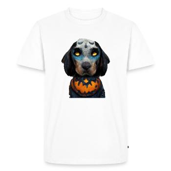 Halloween Bluetick Coonhound - T-shirt Premium bio Homme - blanc - Devant - Nico (187cm)